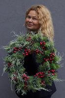 Zimowa Błogość, świąteczny wianek dekoracyjny