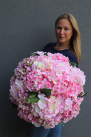 bogaty kosz z hortensjami Provance Pink 2, wys.58cm  