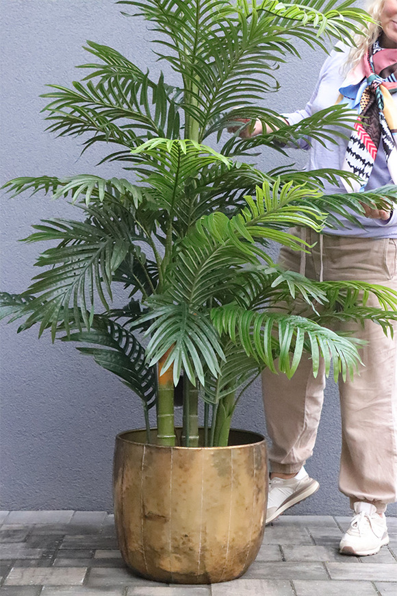 Palma Deluxe 2, wysokiej jakości sztuczna palma w metalowej donicy