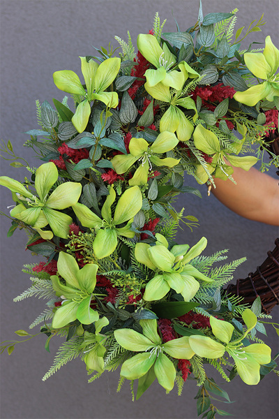 Zielona Gęś, asymetryczny wianek dekoracyjny