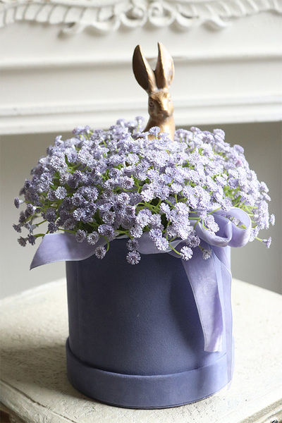 Kaszka Liliowa Bunny, wielkanocny flowerbox kwiatowy