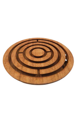 Kulki w Labiryncie, drewniana gra zręcznościowa, śr.12.5cm