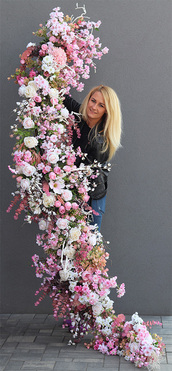 Primavera, kwiatowa girlanda dekoracyjna, dł.350cm