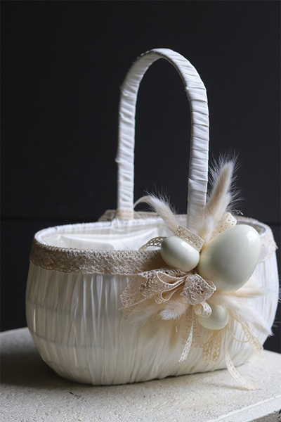 Bertana Trebla White, dekorowany koszyczek wielkanocny