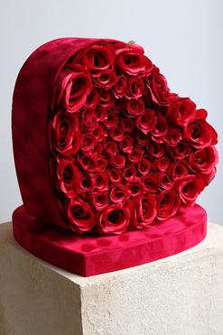 OD RĘKI Zakochana, flowerbox na walentynki serce, wym.15x30x30cm