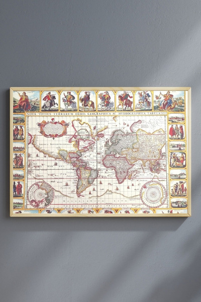 Nova Totius Terrarum, stara mapa świata - N. I. Piscator