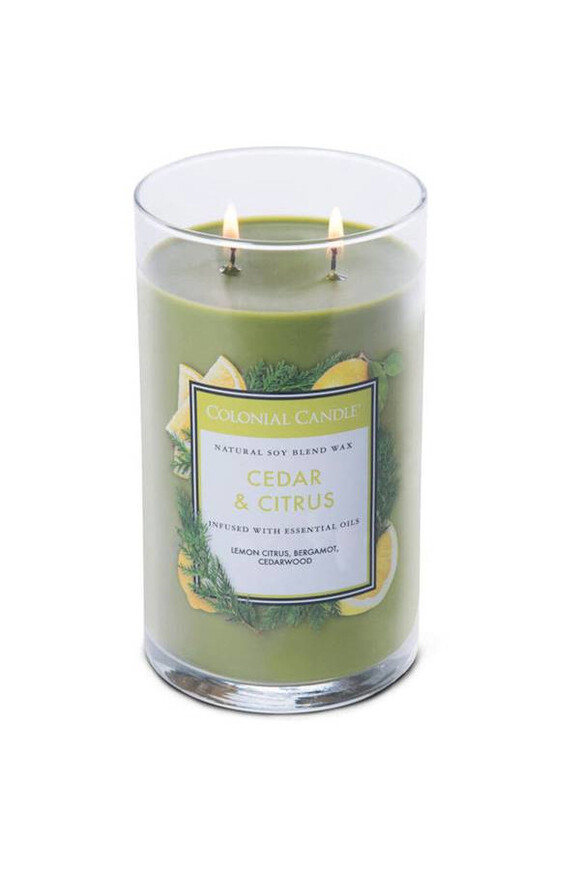 Colonial Candle, sojowa świeca zapachowa w szkle, Cedar&Citrus, 538g