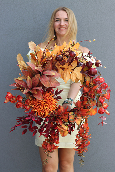Autumn Design, jesienny wianek na drzwi, śr.65cm