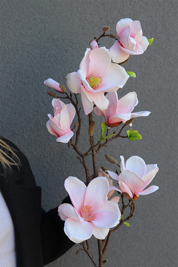 Magnolia Lux, sztuczny kwiat na gałązce