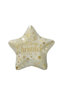 Merry Christmas, szklany talerz świąteczny, gwiazdka, wym.31.5x31.5cm