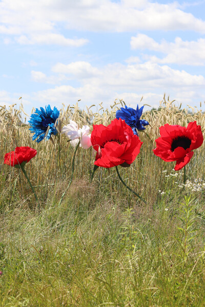 Mak Paper Flowers, ręcznie robiony kwiat papierowy