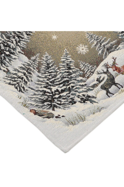 Zimowa Chatka, świąteczny obrus gobelinowy