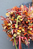 Jesień w Górach, jesienny wianek z żurawiną