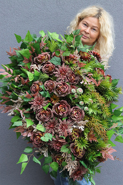 Mortario Luiza, duża wiązanka nagrobna, dł.97cm