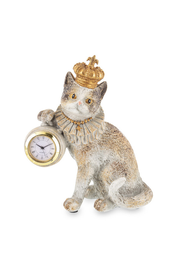 Alicja w Krainie Czarów, figurka kot z zegarkiem, wysm.17.5x15x7.5cm