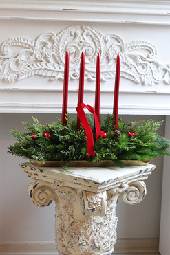 Natural Deluxe, adwentowy stroik na stół, wym.40x58cm