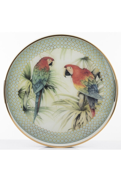 Pod Papugami C, melaminowa taca z przeszklonym blatem