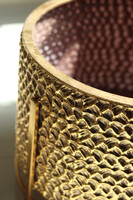 Golden Knot, metalowa doniczka osłonka na nóżkach