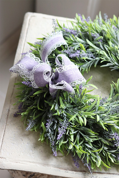 dekoracyjny wianek Lawendowe Pola