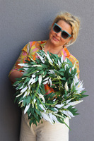 Białe Wrzosy, jesienny wianek na drzwi