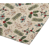 Ostrokrzew, świąteczna serweta gobelinowa