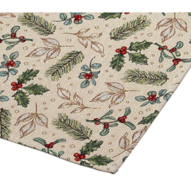 Ostrokrzew, świąteczna serweta gobelinowa, 90x90cm