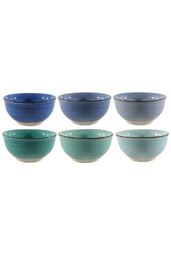 Blue Line, miski salaterki, kpl.6szt, śr.12cm