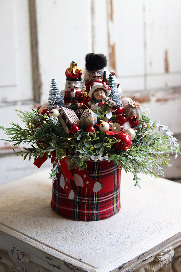 flowerbox świąteczny, Dziadek do Orzechów Mini, wym.28x33cm