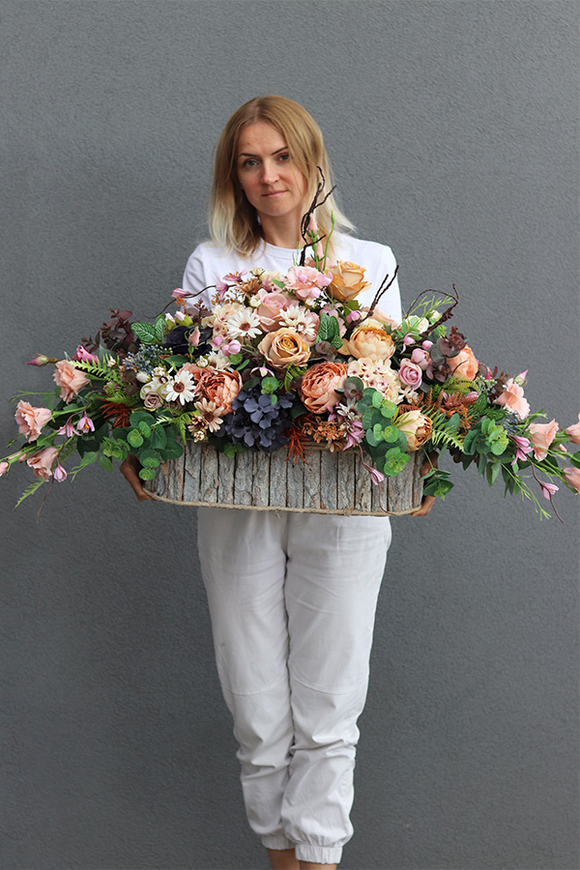 Bellasja, elegancka kompozycja nagrobna w skrzynce