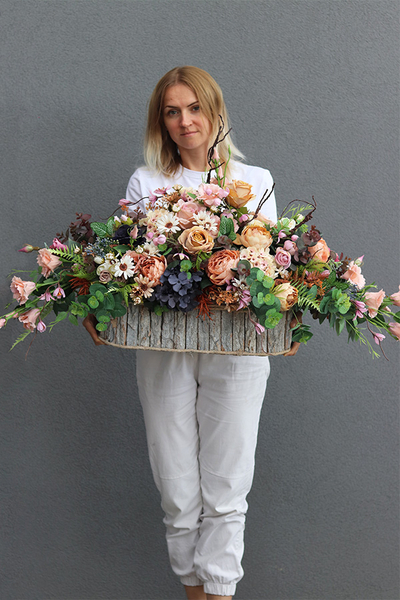 Bellasja, elegancka kompozycja nagrobna w skrzynce