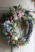 elegancki wianek wielkanocny, Green Canoe Pastels 2, śr.50cm