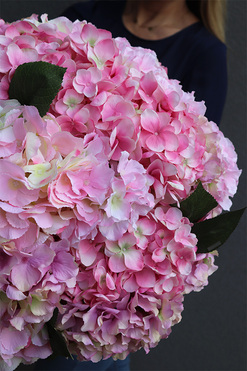 bogaty kosz z hortensjami Provance Pink 2, wys.58cm  