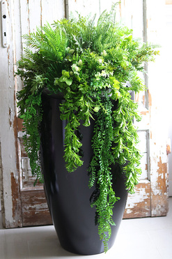 Urundano Fiberglass, kompozycja sukulenty w donicy, wys.116cm 