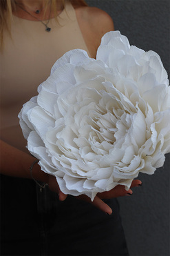 Paper Flower D, ręcznie robiony kwiat papierowy, wym.32x15cm