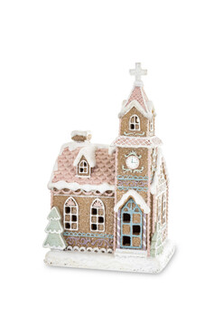 Gingerbread House L, świąteczny domek z piernika LED, wym.23.5x14x12cm