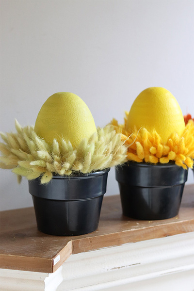 Kolorowe Jaja, stroik wielkanocny z suszem