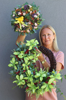 Zielona Gęś, asymetryczny wianek dekoracyjny