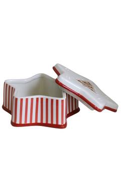 Homemade XMAS, ręcznie malowany pojemnik na ciastka B, wym.8.5x17cm