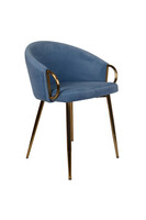 Rotterdam, krzesło z obiciem, niebieskie