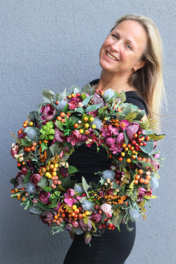 jesienny wianek Jesienna Uroda, śr.43cm