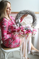 Wianek wielkanocny ze wstążkami