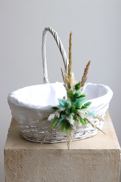 OD RĘKI Tradycja z Klasą, dekorowany koszyczek wielkanocny, wys.30cm 