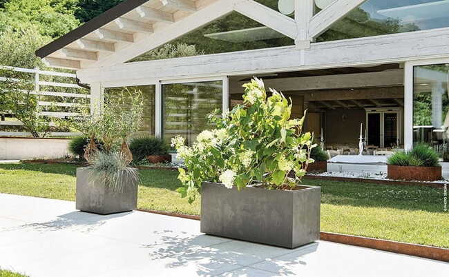 Millenium, donica ogrodowa imitacja betonu