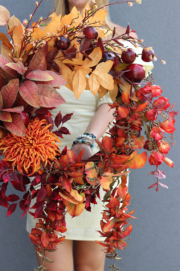 Autumn Design, jesienny wianek na drzwi, śr.65cm