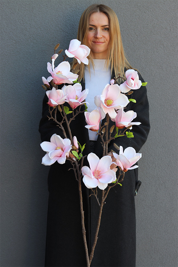 Magnolia Lux, sztuczny kwiat na gałązce