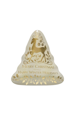 Merry Christmas, szklany talerz świąteczny, dzwonek, wym.32x30cm