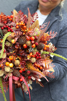 Jesień w Górach, jesienny wianek z żurawiną