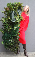 Green Wall, dekoracja jednostronna ze sztucznych roślin