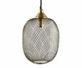 Modern 3, lampa sufitowa, złota siatka