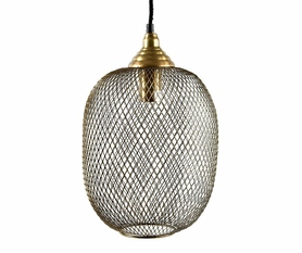 Modern 3, lampa sufitowa, złota siatka, wym.25x25x36cm